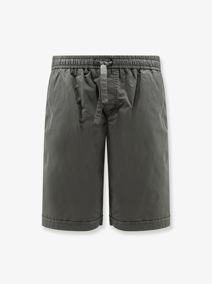 Dolce & Gabbana Cotton Shorts With Logo Detail Grigio Scuro 4