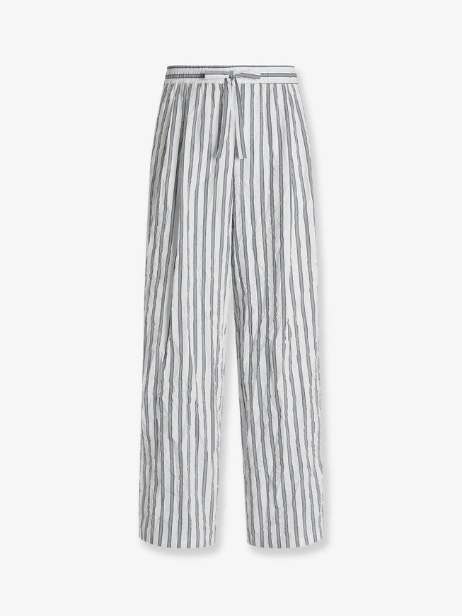 Dolce & Gabbana Vanity Pajamas Froissé Fabric Trousers 48 Rigato