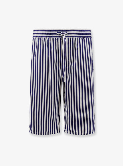 Dolce & Gabbana Cotton Bermuda Shorts With Striped Motif 46 Rigato