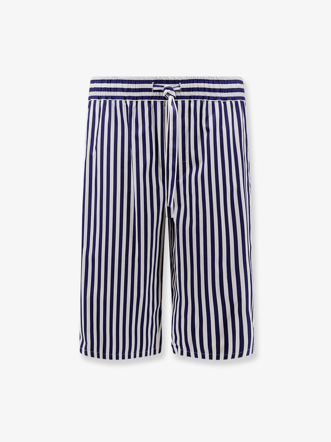 Dolce & Gabbana Cotton Bermuda Shorts With Striped Motif 46 Rigato