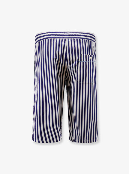Dolce & Gabbana Cotton Bermuda Shorts With Striped Motif