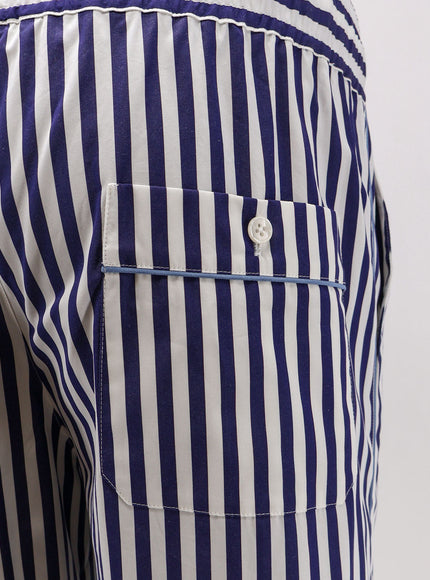 Dolce & Gabbana Cotton Bermuda Shorts With Striped Motif
