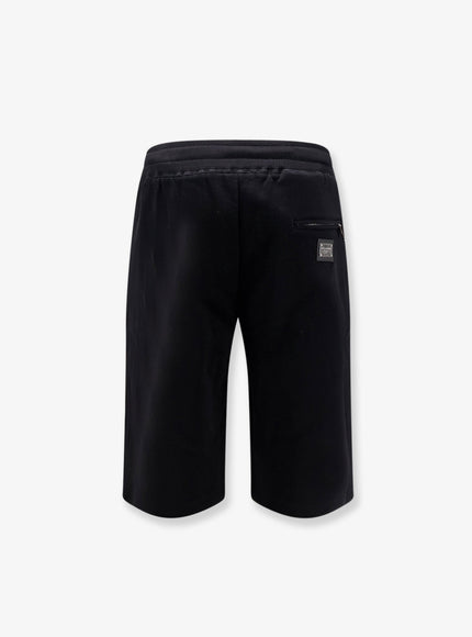 Dolce & Gabbana Cotton Bermuda Shorts With Metal Logo Patch