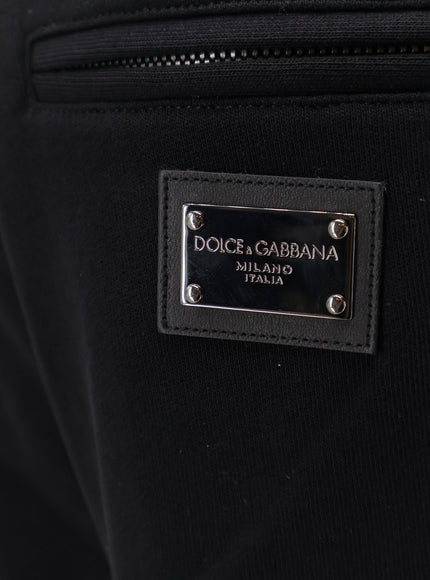 Dolce & Gabbana Cotton Bermuda Shorts With Metal Logo Patch