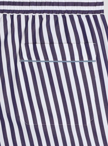 Dolce & Gabbana Cotton And Silk Trousers With Striped Motif