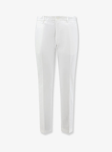Dolce & Gabbana Stretch Cotton Trousers 48 Bianco