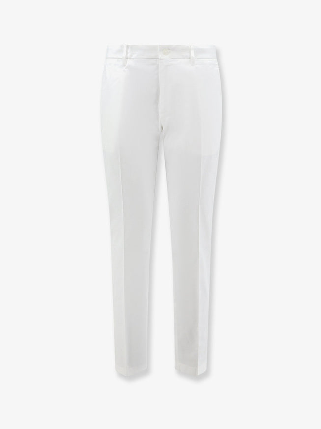 Dolce & Gabbana Stretch Cotton Trousers 48 Bianco