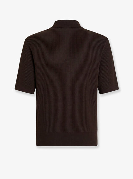 Dolce & Gabbana Ribbed Cotton Polo Shirt