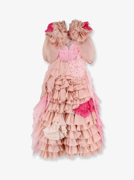 Dolce & Gabbana Chiffon Long Dress With Bustier