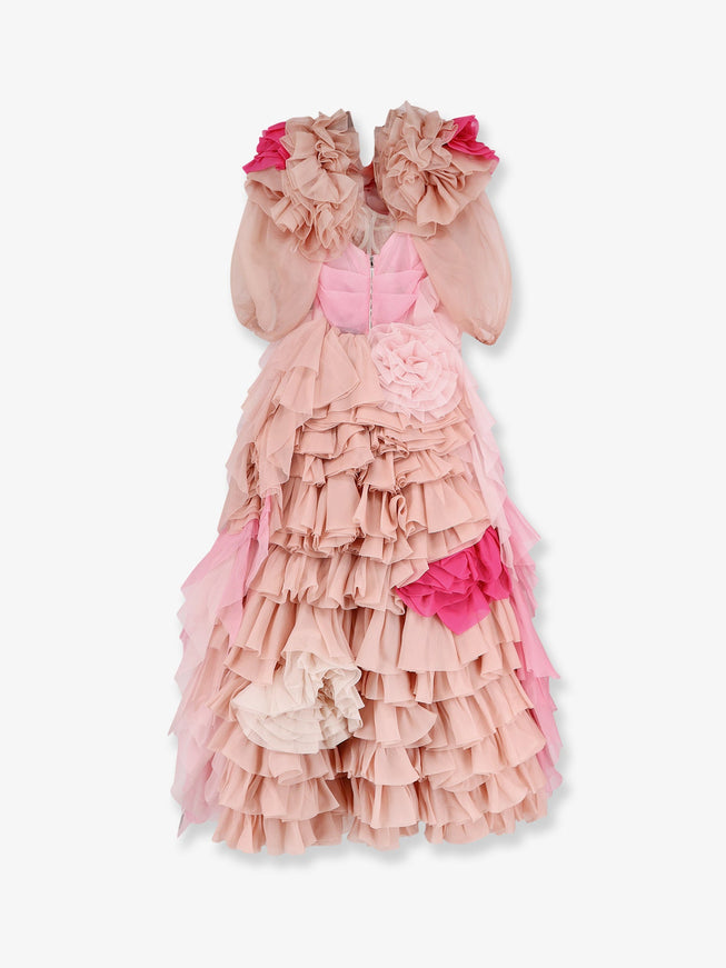 Dolce & Gabbana Chiffon Long Dress With Bustier