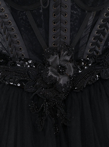 Dolce & Gabbana Tulle Long Dress With Bustier