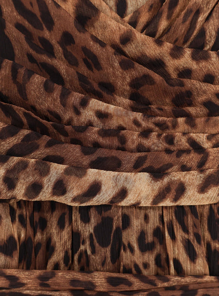 Dolce & Gabbana Long Dress With Animal Print