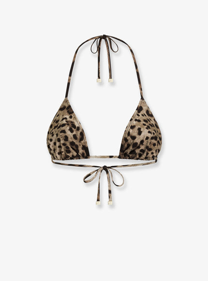Dolce & Gabbana Bikini Top With Animal Print 2 Maculato