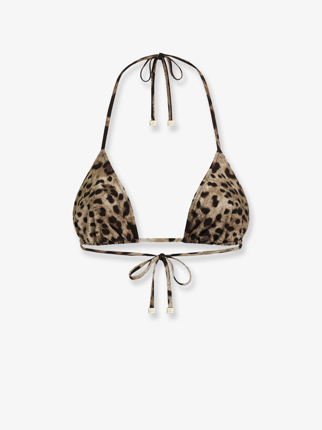 Dolce & Gabbana Bikini Top With Animal Print 2 Maculato