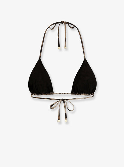 Dolce & Gabbana Bikini Top With Animal Print