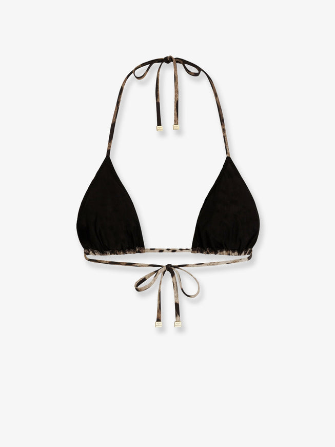 Dolce & Gabbana Bikini Top With Animal Print