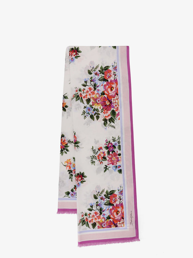 Dolce & Gabbana Cotton Beach Wrap With Floral Print Uni Mazzfioribdorosa