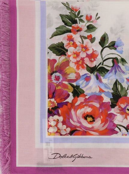 Dolce & Gabbana Cotton Beach Wrap With Floral Print