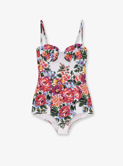 Dolce & Gabbana One-Piece Swimsuit With Animal Print Mazzfioribianco