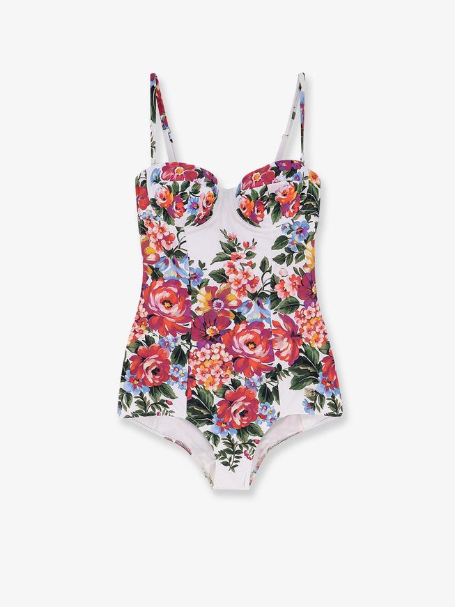Dolce & Gabbana One-Piece Swimsuit With Animal Print Mazzfioribianco