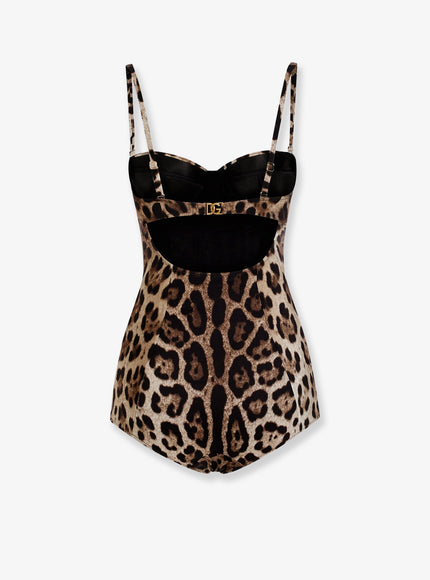Dolce & Gabbana One-Piece Swimsuit With Animal Print