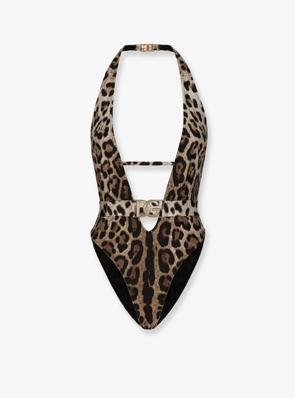 Dolce & Gabbana One-Piece Swimsuit With Animal Print 4 Maculato