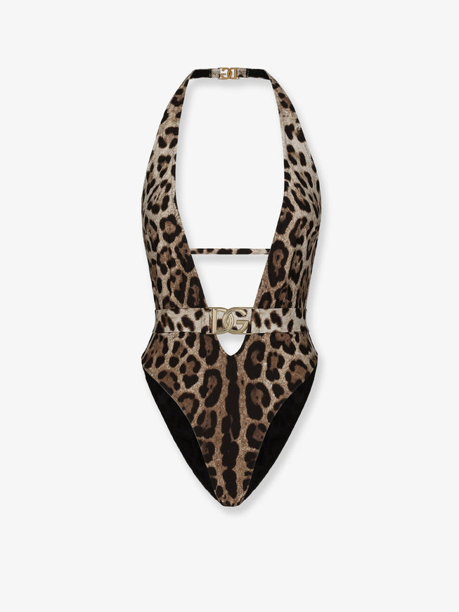 Dolce & Gabbana One-Piece Swimsuit With Animal Print 4 Maculato