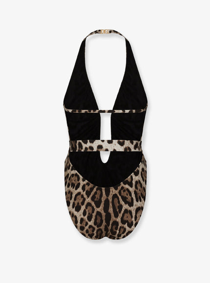 Dolce & Gabbana One-Piece Swimsuit With Animal Print