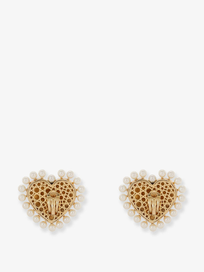 Dolce & Gabbana Brass Earrings With Bead Detail