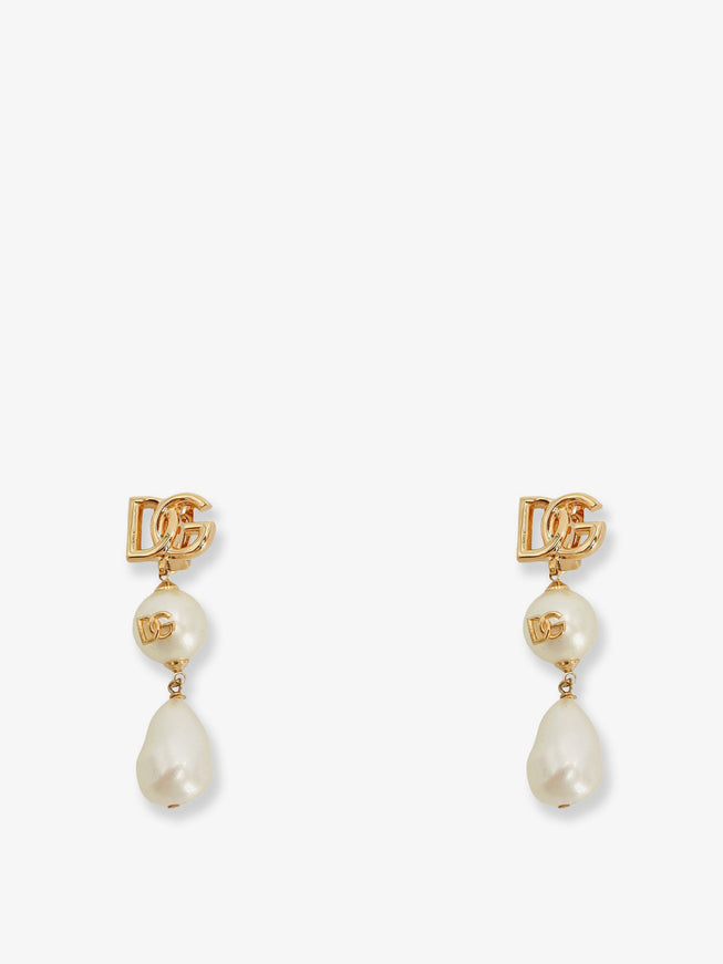 Dolce & Gabbana Brass Earrings With Dg Logo Uni Oro