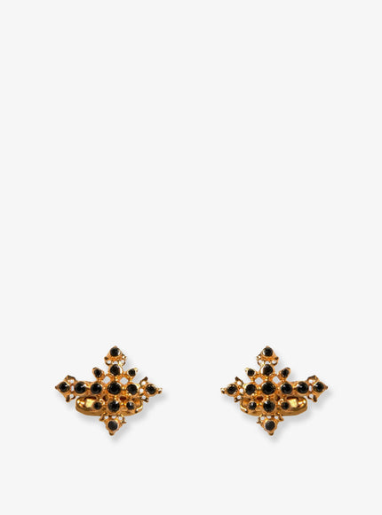 Dolce & Gabbana Brass Cufflinks With Crystals Uni Oro