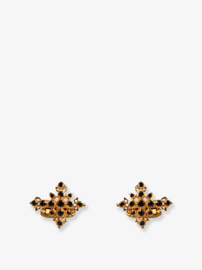 Dolce & Gabbana Brass Cufflinks With Crystals Uni Oro