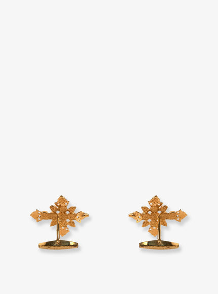Dolce & Gabbana Brass Cufflinks With Crystals