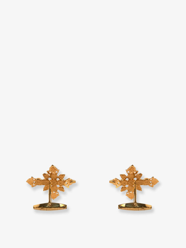 Dolce & Gabbana Brass Cufflinks With Crystals