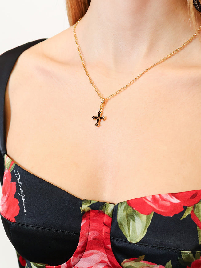 Dolce & Gabbana Metal Necklace With Rhinestone Detail