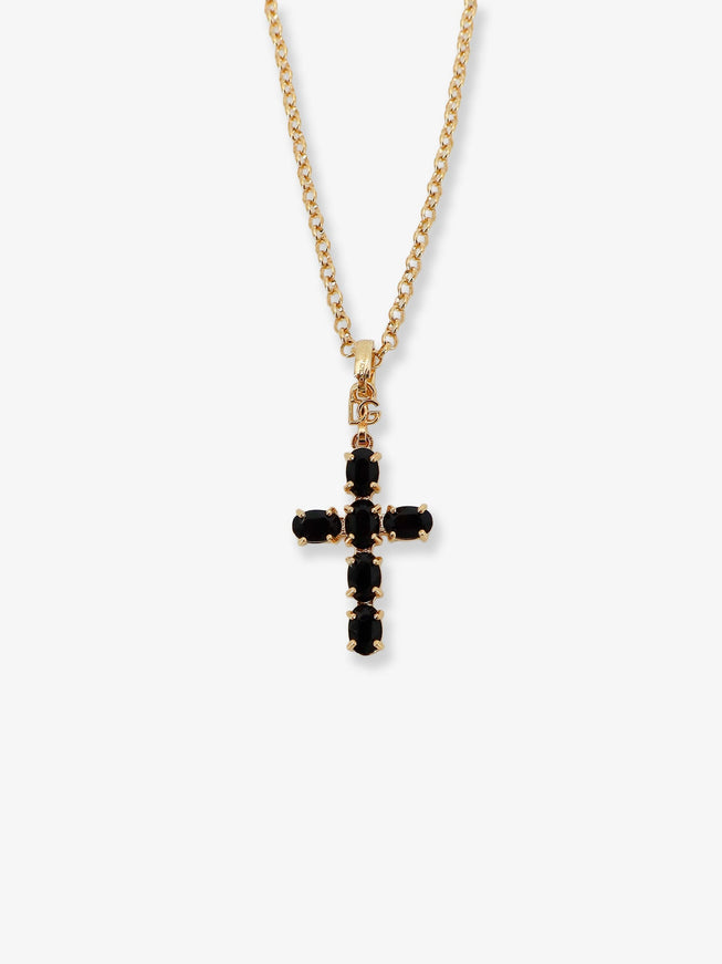 Dolce & Gabbana Brass Necklace With Cross Pendant