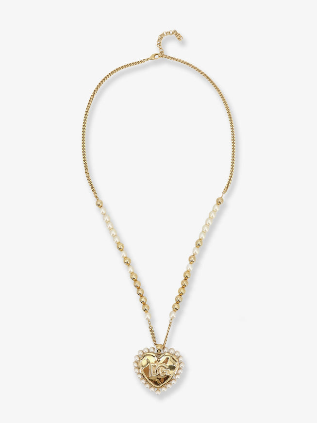 Dolce & Gabbana Everyday Brass Necklace With Dg Logo Uni Oro