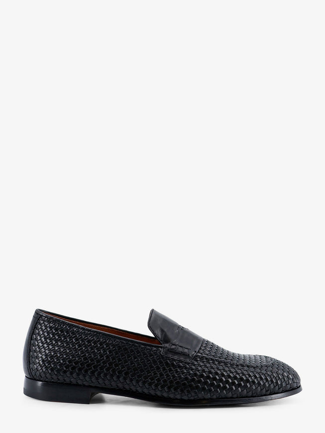 Doucal's Braidy Leather Loafers Nero