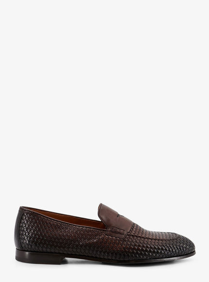 Doucal's Braidy Leather Loafers Moro