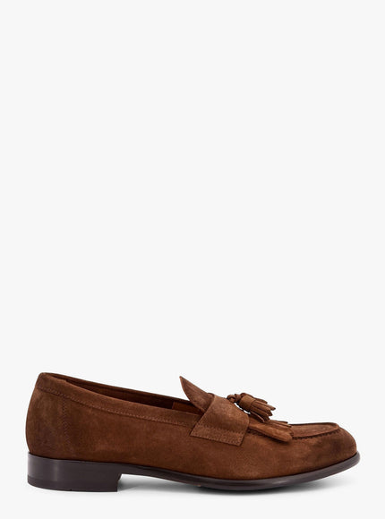 Doucal's Suede Loafers With Tassels Testa Di Moro