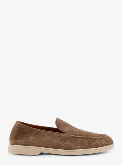 Doucal's Reverse Suede Loafers Sesamo