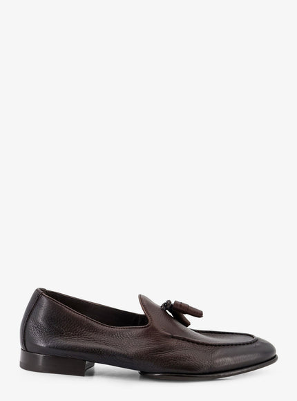 Doucal's Daino Leather Loafers Testa Di Moro