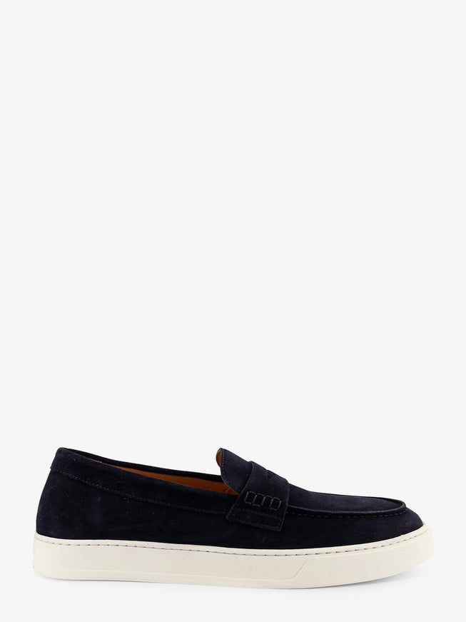 Doucal's Visone Suede Loafers Blu