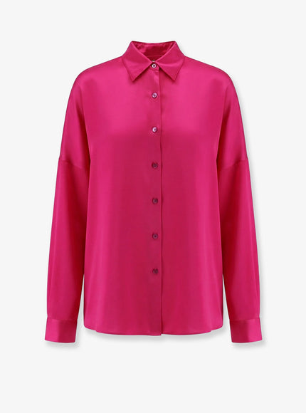 Dries Van Noten Casia Silk Shirt Fuchsia