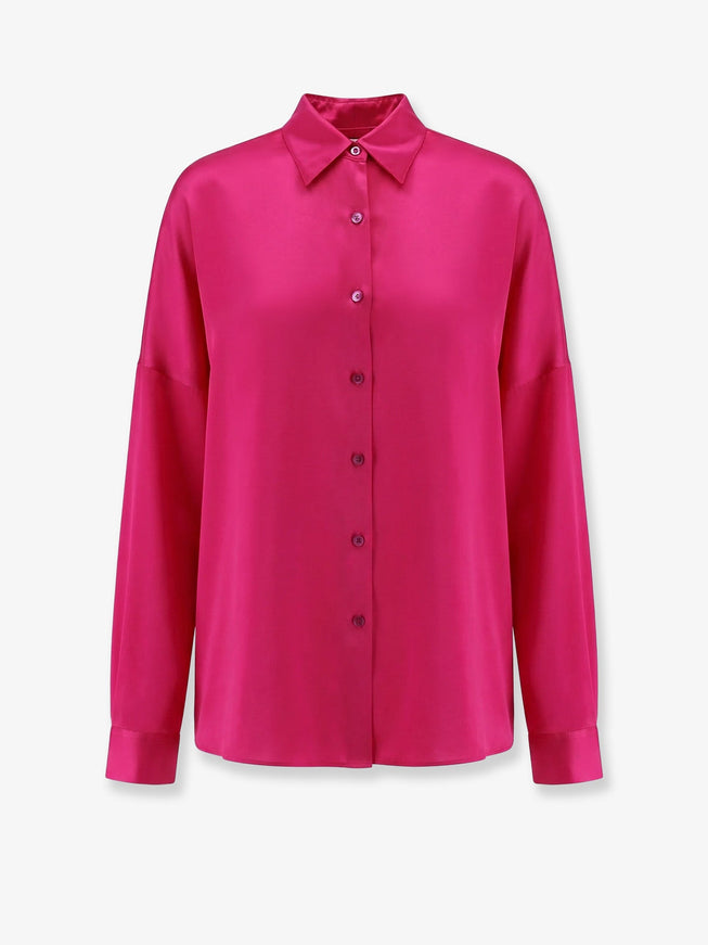 Dries Van Noten Casia Silk Shirt Fuchsia
