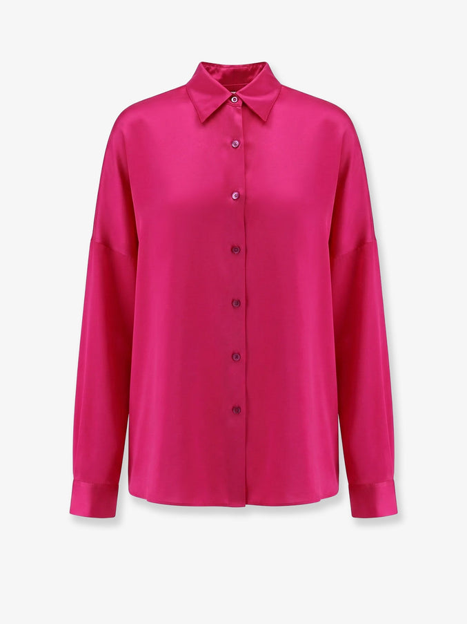 Dries Van Noten Casia Silk Shirt Fuchsia