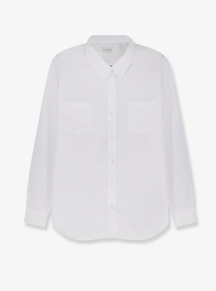Dries Van Noten Cheers Cotton Shirt White