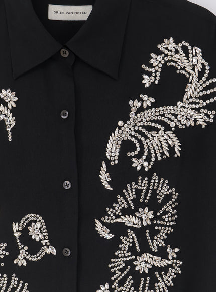 Dries Van Noten Casia Shirt With Rhinestones
