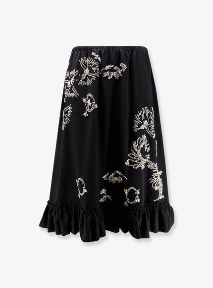 Dries Van Noten Samila Skirt With Rhinestones Black