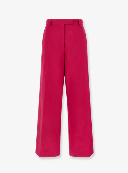 Dries Van Noten Penn Satin Trousers Fuchsia
